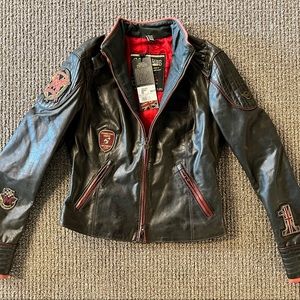 Matchless Racefarer Ladies Leather Jacket with Patches
